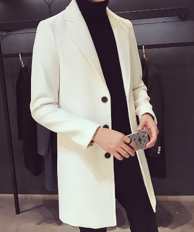 Manteau blazer long et chaud pour homme