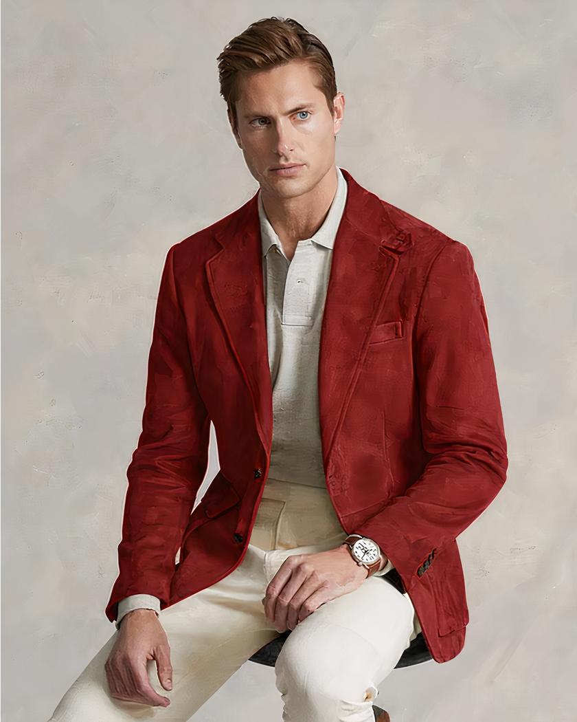 Blazer casual pour homme en daim