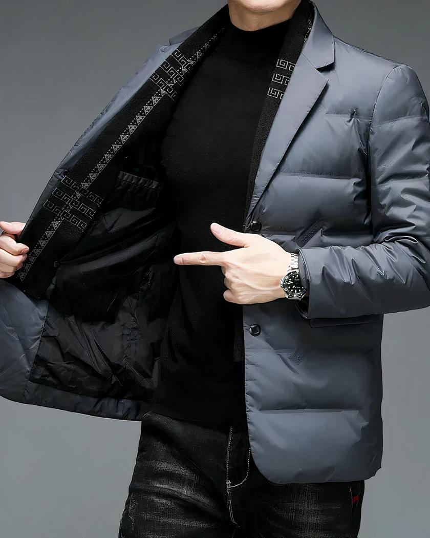 Blazer matelassé homme col amovible • Mon blazer