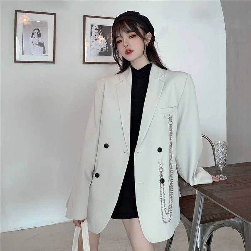 Blazer oversize femme avec chaînes