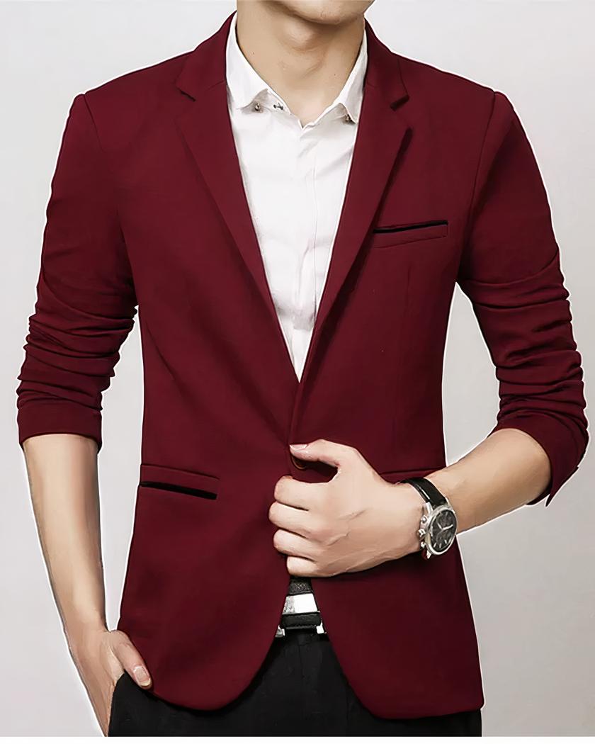 Blazer pour homme sport chic en 5 teintes - Bordeaux, 5XL