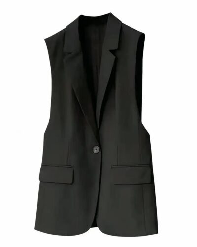 Blazer sans manche noir