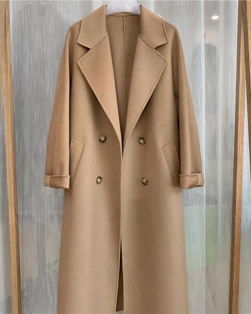 Manteau chaud col blazer en laine pour femmes • Mon blazer